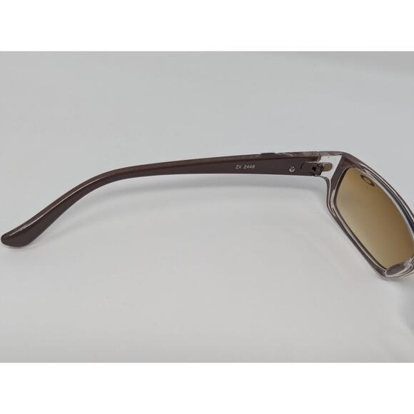 VTG Oakley Sunglasses Logo Frames Translucent/Black ZX 2449 w/ Case USA ** - Picture 6 of 10